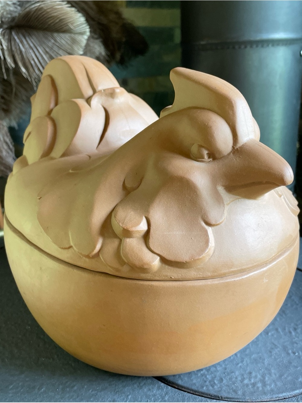 M. Smith Angry Rooster Terracotta Tureen